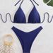 Women's Sexy High-Cut Bikini Set - Nylon Spandex Mix, Backless Design, Comfortable & Stylish Swimwear For Beach & Pool_ecoleips.com