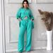Women's Clothing 2-piece Plus Size Cotton And Linen Shirt Suit High Waist Loose Trousers_ecoleips.com