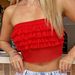 KAIKUO European And American Y2K Style Sexy Bandeau Top T-shirt Women's Clothing 2025 Summer Foreign Trade_ecoleips.com