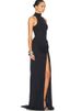 JULISSA MO Sexy High Slit Turtleneck Women Maxi Dress White Sleeveless High Waist Dress Femme Summer Slim Elegant Party Clubwear_ecoleips.com