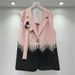 Statement Blazer Vest With Sequins & Fringe, Color-Block Office Wear For Women, Trendy A-Line Spring Summer Jacket_ecoleips.com