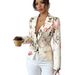 "Women's Slim Fit Printed Blazer Jacket Long Sleeve Office Casual Polyester Blazer For Autumn"_ecoleips.com