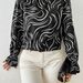 Women's Clothing Women's Printed Ruffled Long Sleeve Shirt Ruffled Collar Top Style Spring Autumn Fashion For Formal & Casual For Women_ecoleips.com