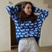 Women's Casual Alpaca Jacquard Sweater Round Neck Loose Fit Pullover Comfortable Knitwear For Autumn Winter Fashion_ecoleips.com
