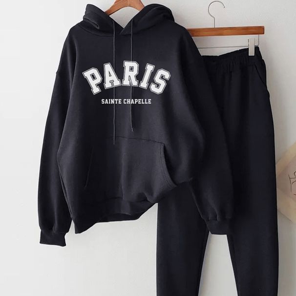 Women's Casual Tracksuit Set – Oversized Hoodie & Jogger Pants Cotton Lounge Wear For Running, Gym & Streetwear (Thin/Fleece Options)_ecoleips.com
