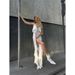 A Design Sense Spliced Ruffled Halter Dress For Women, A Summer Slit And Slimming Long Dress_ecoleips.com