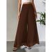Women's Clothing Casual Chiffon Wide Leg Pants Loose Long Trousers For Women_ecoleips.com