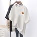 Women's Trendy Short Sleeve T-Shirt Korean Chic Design Unique round Neck Top Summer Fashion Distinctive Clothing_ecoleips.com