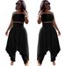 LS6299 Women's Solid Color Sexy Tube Top Harem Pants Two-Piece Set_ecoleips.com