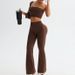 Women's Clothing Chest Wrap Vest Flared Pants Two Piece High Waist Abdomen Wide Leg Pants Leisure Sports Yoga Suit_ecoleips.com