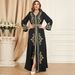 Women's Clothing Muslim Suit Long Skirt Slit Long Sleeve Autumn And Winter Women's Clothing Embroidered Clothes Two Piece Dress_ecoleips.com