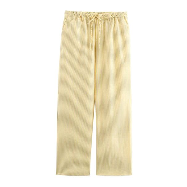 Women's Clothing Fashion Casual Loose Poplin Shirt + Trousers Set_ecoleips.com