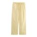 Women's Clothing Fashion Casual Loose Poplin Shirt + Trousers Set_ecoleips.com