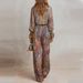 Women's Casual Fashion Suit Elegant Deep V Neck Wide Leg Pants European American Style Independent Website New 2026_ecoleips.com