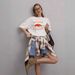 Cute Style BF American Retro Casual Trendy Comfortable Summer New Loose Versatile 100% Cotton T-shirt_ecoleips.com