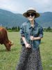 Early Clothing 2025 New High-End European Style Small Fragrance Short Blue Denim Jacket Women's Spring And Autumn_ecoleips.com