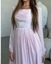 Women's Clothing Autumn Square Neck Pleated Slim Temperament High Waist Skirt Women_ecoleips.com