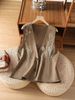 High-end Heavy-duty Embroidered Cotton-linen Women, Summer Artistic And Fashionable Layered Vest Top For Women_ecoleips.com
