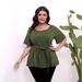 plus Size Women's Short Sleeve T-Shirt round Neck Belted Top Simple Design European And American Style Cross Border Fashion_ecoleips.com