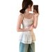 Summer New Style Pure And Desirable Self-made Light Ballet Lace Hem Camisole Women, Suitable For Single Wear Or_ecoleips.com