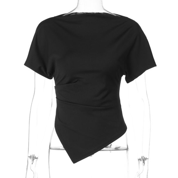 European And American Best-Selling Women's Clothing 2026 Spring New Fashion Slim-Fit Slimming Tops Solid Color_ecoleips.com