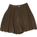 K High Waisted Slimming Pleated Casual Fashion Pleated Ruffle Edge Shorts Spicy Girl Pants Skirt Pants Women_ecoleips.com