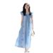 Summer New Korean Fashion Embroidered Small Flutter Sleeve Maternity Dress_ecoleips.com