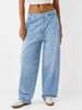 American-style Loose Straight Wide-leg Jeans For Women, Vintage Blue Versatile Casual Pants, Trendy European And_ecoleips.com