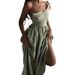 2025 Women's Backle Elegant Mori Style Sexy V-neck High Waist Fashion Spaghetti Strap European And American_ecoleips.com