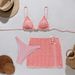 "Women's Solid Color Two-Piece Bikini Set - Adjustable Straps, Comfortable & Stylish Swimwear For Beach & Pool"_ecoleips.com