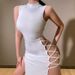 Women's Sexy Sleeveless High Slit Lace Up Bodycon Maxi Dress – Summer Club Gown 2026_ecoleips.com