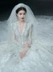 Women's Clothing Wedding Dress New Bride Long Sleeve Palace Style V Neck Heavy Industry Long Tail Texture Main Wedding Dress Spring And Summer_ecoleips.com