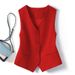 Women's Clothing Spring And Autumn New Slim Fit Outer Wear Layered Women's Waistcoat Blue Short Vest_ecoleips.com