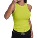 Women's Tight-fitting Running Vest, Pullover Racerback Fitness Yoga Top, Sleeveless Sports Vest_ecoleips.com