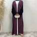 Modest Abaya Dress/Muslim Dress Women Patchwork Robe For Women Long Sleeved Muslim Fashion Women's Clothing_ecoleips.com