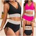 Sexy High-Waist Bikini Set – V-Neck Tie-Front Push-Up Swimsuit For Women (S-2XL) – Trendy Two-Piece Beachwear_ecoleips.com