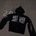 Trendy Unisex Hooded Sweatshirt With Letter Print - Oversized Streetwear Zip-Up Hoodie For Men & Women_ecoleips.com