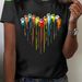 European And American Cross-border Foreign Trade Clothing, Heart Paw Print Round Neck Printed Women's Short-sleeve_ecoleips.com