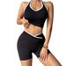 Women's Clothing Women's Quick Drying Yoga Outfit Set Outdoor Fitness Wear Sportswear Vest Top Cycling Shorts_ecoleips.com