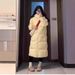 girl Girl 2025 Winter New Long Over-the-Knee Down Jacket For Women, White Duck Down, Thickened, Hooded, Loose Fit, Student Chinese_ecoleips.com
