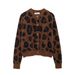 Aria Basics Aria Basics Hot-Selling Cross-Border Women's Round Neck Knitted European And American Style Medium Cardigan Base Shirt_ecoleips.com