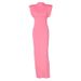 Women's Fashion Spring New Fashionable Elegant Back Split Sleeveless Round Neck Dress Wholesale_ecoleips.com