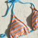 Women's Stripe Print Tie-Front Bikini Set With Removable Padding - Breathable Polyester Swimwear For Beach & Pool (S/M/L/Xl)_ecoleips.com