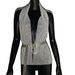 Women’s Clothing Glittery Look Diamond Grid Fishnet Headscarf Sexy Backless Deep V Vest Top_ecoleips.com