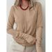 Women's Autumn/Winter Round-Neck Knit Base Layer With Simple Yet Fashionable Patchwork Design, Paired With A White Long-_ecoleips.com