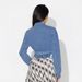 Women's Clothing Fashionable Personalized Lapel Drawstring Statement Denim – Belted Collar Long-Sleeve Shirt In Vintage Wash For Streetwear Edge_ecoleips.com