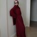 Women's Clothing Spring New Solid Color Long Sleeved Top Pleated Long Skirt Suit_ecoleips.com
