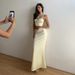 Spring New Women's Clothing Slim Fit Cropped Camisole High Waist Skirt Set European American Style Solid Color 2024_ecoleips.com