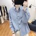 2026 Pre-Spring Fashion Striped Long-Sleeved Shirt Design Is Loose And Foreign Casual Wear Shirt Top For Women_ecoleips.com