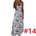 2020wish Cross-border Summer European And American Women's Slim Fit Long Floral Strap Dress For Women_ecoleips.com